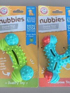 Arm & Hammer Dental Dog Toys Nubbies Set of 2